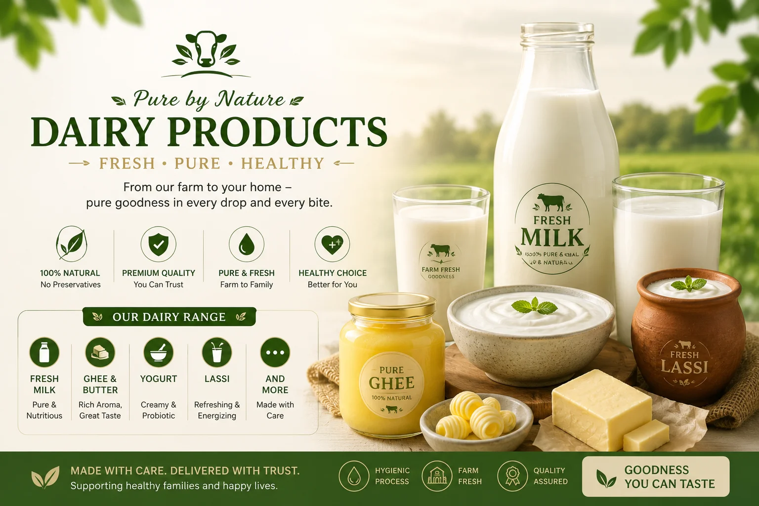 Fresh dairy products from Organico Pakistan Farms