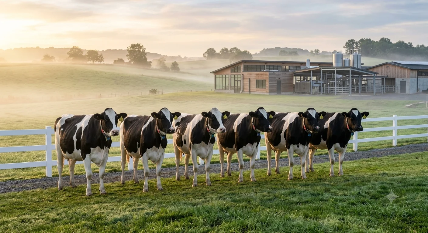 Vaccinated dairy cows at Organico Pakistan Farms